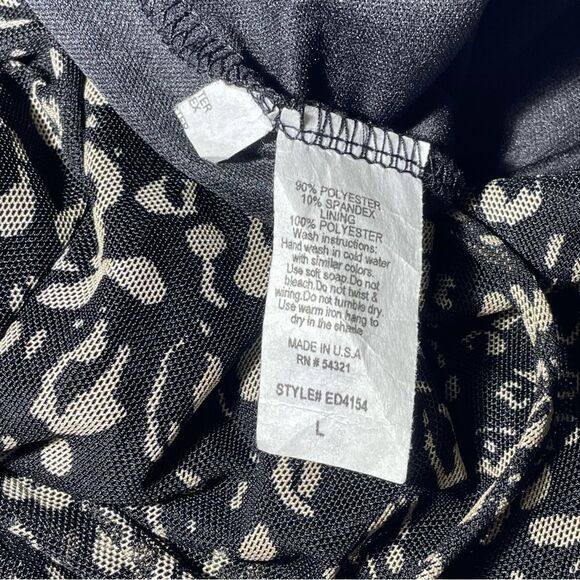 Leopard Print Black Spaghetti Strap Bodycon Mini Dress - Picture 7 of 7